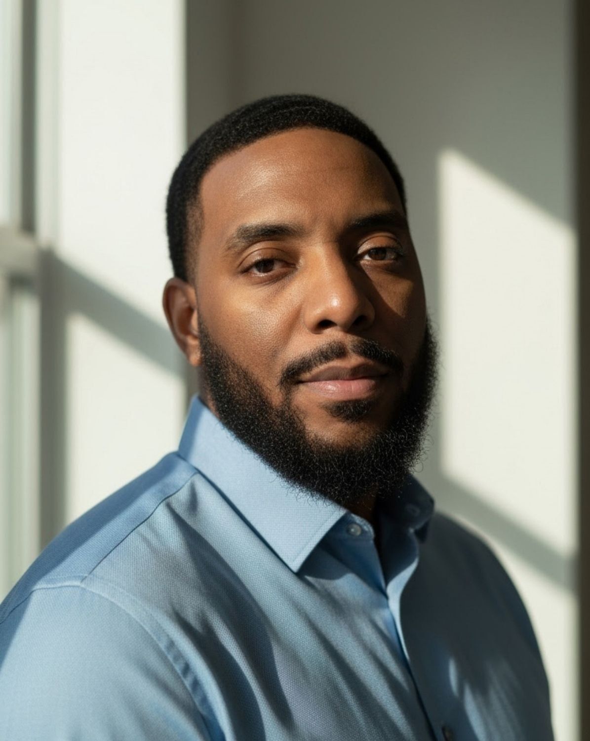 Jay, founder and lead developer of VXP Global, in natural window light.